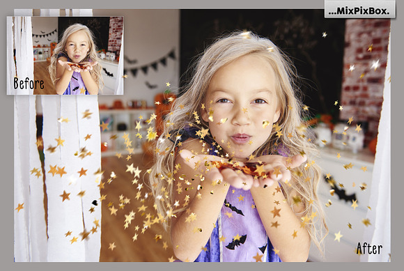 Golden Confetti Photo Overlays in Add-Ons - product preview 1