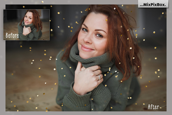 Golden Confetti Photo Overlays in Add-Ons - product preview 3