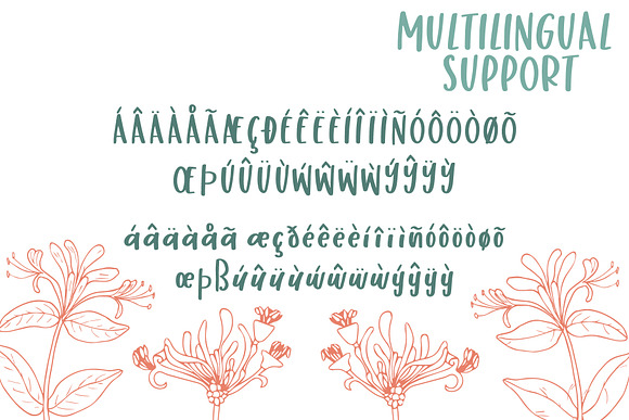 Honey Suckle & Modern Florals Bundle in Sans-Serif Fonts - product preview 7