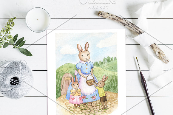 Happy Easter - Watercolor Set in Illustrations - product preview 1