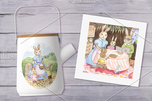 Happy Easter - Watercolor Set in Illustrations - product preview 4