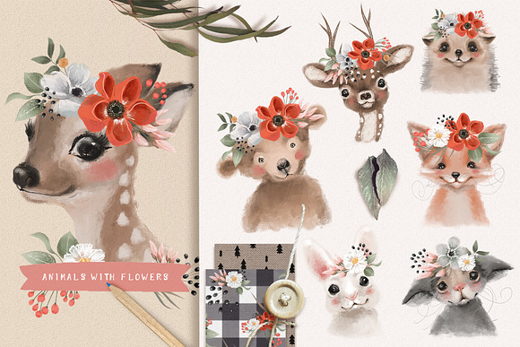 Woodland Portraits in Illustrations - product preview 2