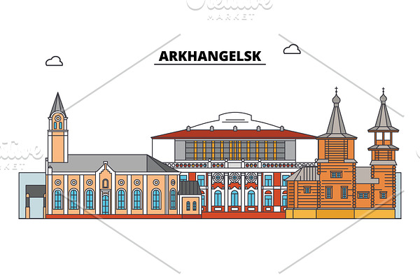 Russia, Arkhangelsk. City skyline