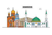 Russia, Kemerovo. City skyline