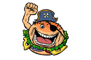 pirate party fast food Burger