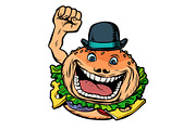 bowler hat fast food Burger