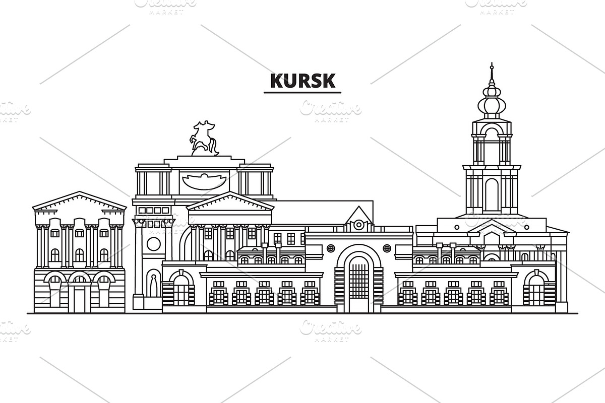 Russia, Kursk. City skyline in Illustrations - product preview 8