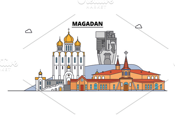 Russia, Magadan. City skyline