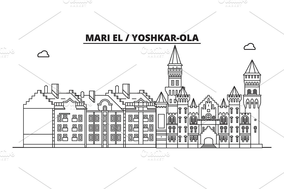 Russia, Mari El, Yoshkar-Ola. City in Illustrations - product preview 8