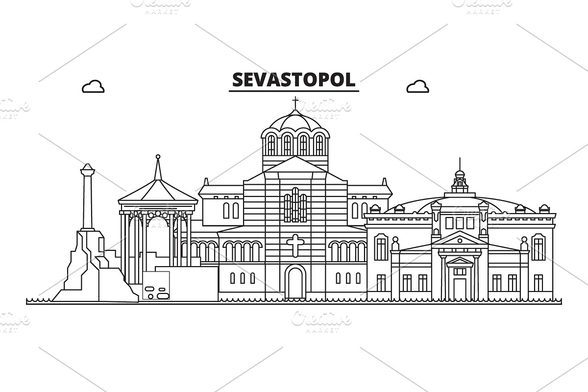 Russia, Sevastopol. City skyline in Illustrations - product preview 8