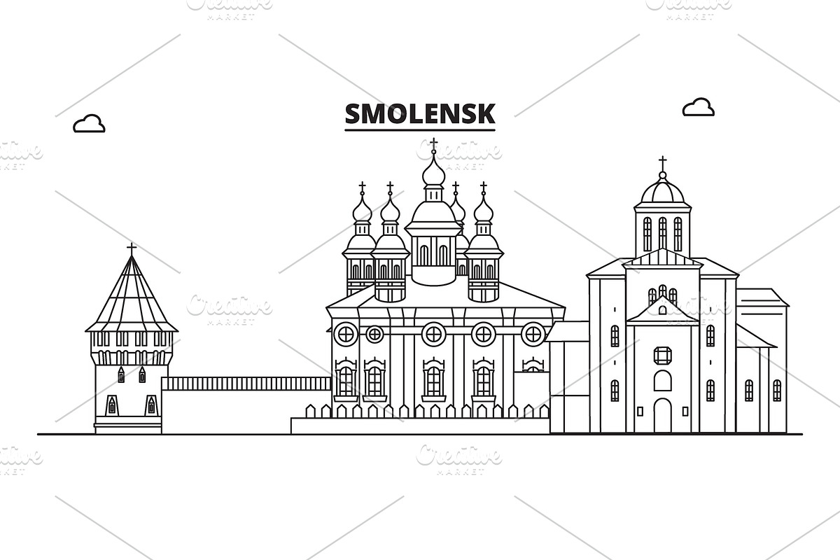 Russia, Smolensk. City skyline in Illustrations - product preview 8