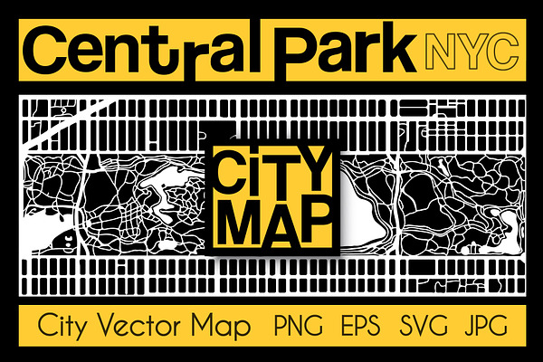 City Map of New York Central Park