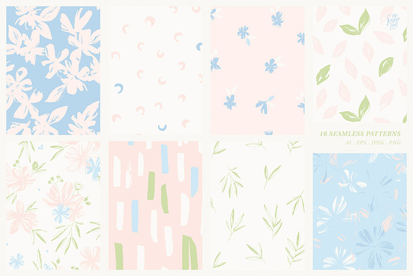 Pastel Spring Pattern Collection in Patterns - product preview 11