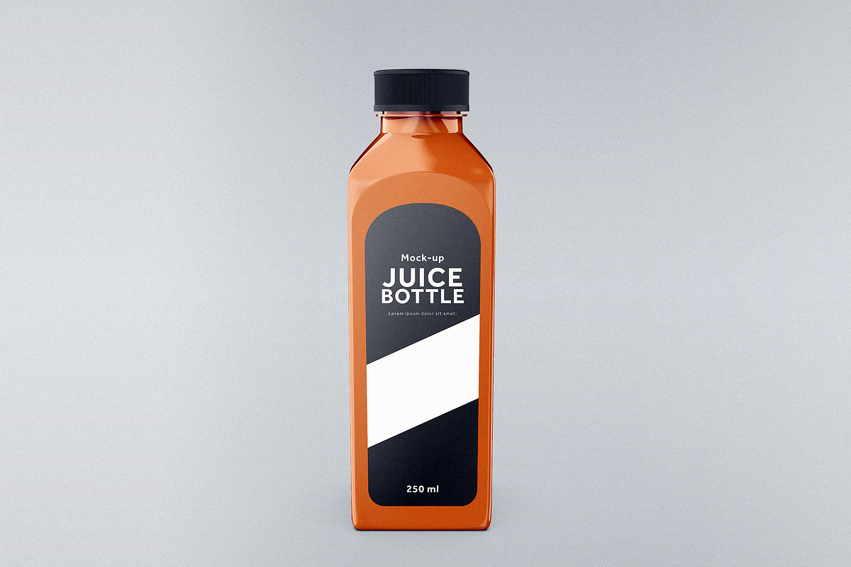 Juice Bottle Mock-Up Template in Product Mockups - product preview 8