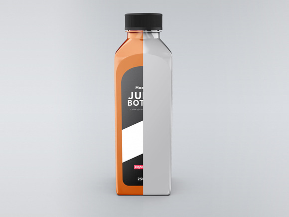 Juice Bottle Mock-Up Template in Product Mockups - product preview 1