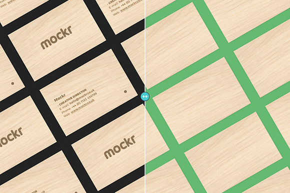 Wooden Business Card Mockup PSD in Print Mockups - product preview 2
