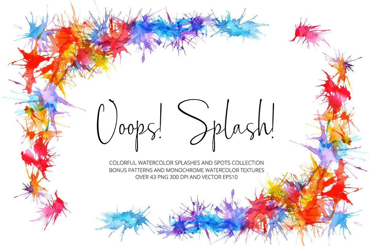 Watercolor Splash Collection in Objects - product preview 8