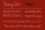 Skinny Chili font