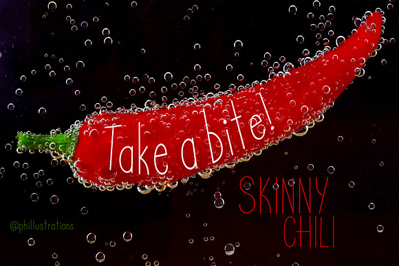 Skinny Chili font in Sans-Serif Fonts - product preview 3