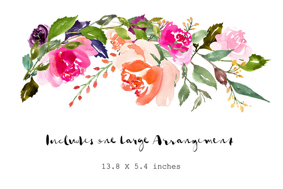 Watercolour Floral Elements Blossoms in Illustrations - product preview 1