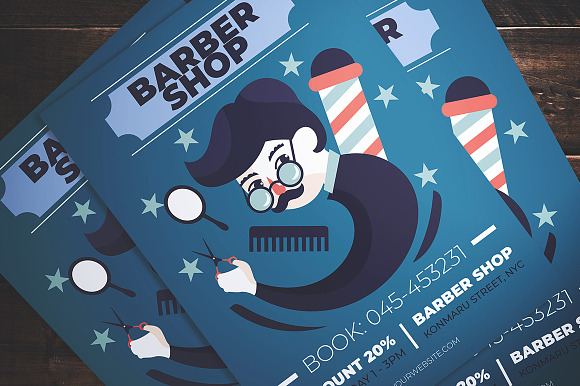 Barber Shop Flyer in Flyer Templates - product preview 1
