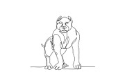 American Bully Continuous Line