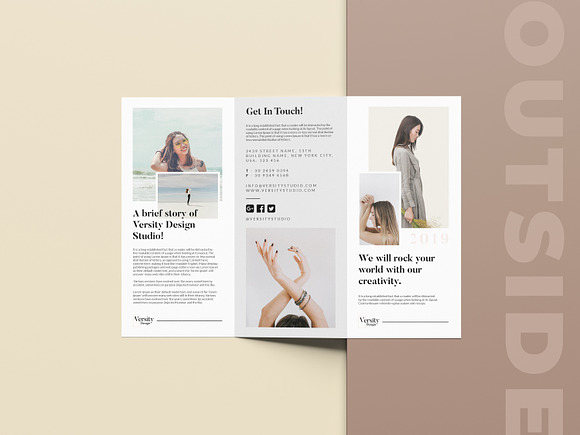 Profile trifold brochure in Brochure Templates - product preview 1