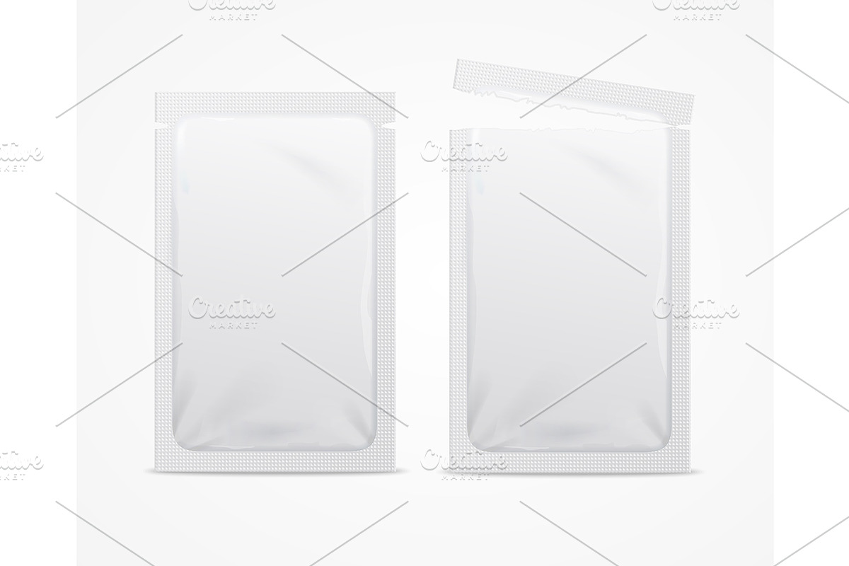 Blank Foil or Plastic Sachet  in Objects - product preview 8