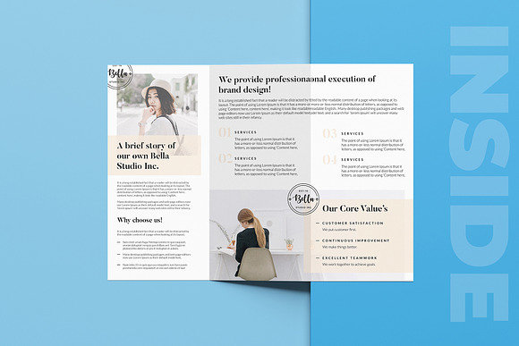 Agency Profile Trifold Brochure in Brochure Templates - product preview 1