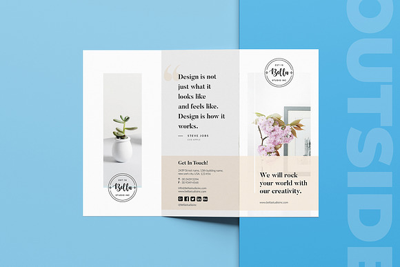 Agency Profile Trifold Brochure in Brochure Templates - product preview 2