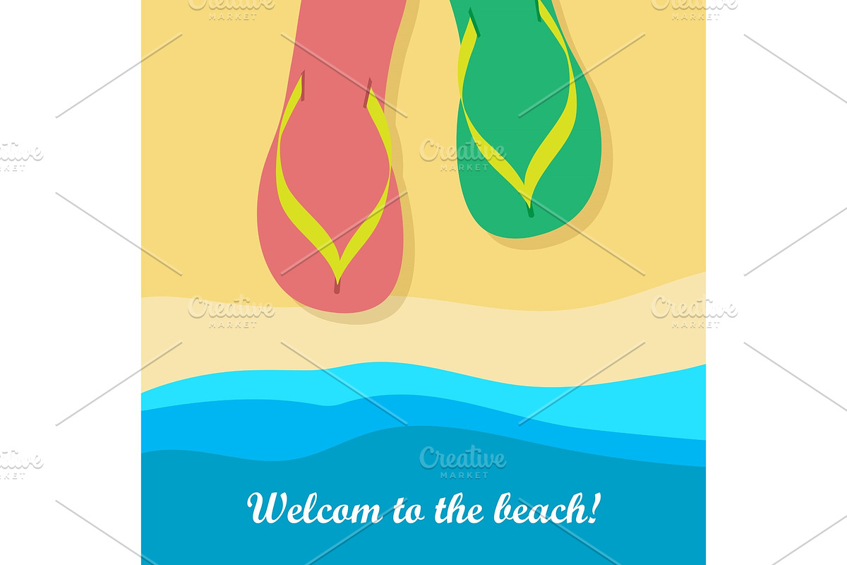 Welcome to Beach. Pair of Colorful in Objects - product preview 8