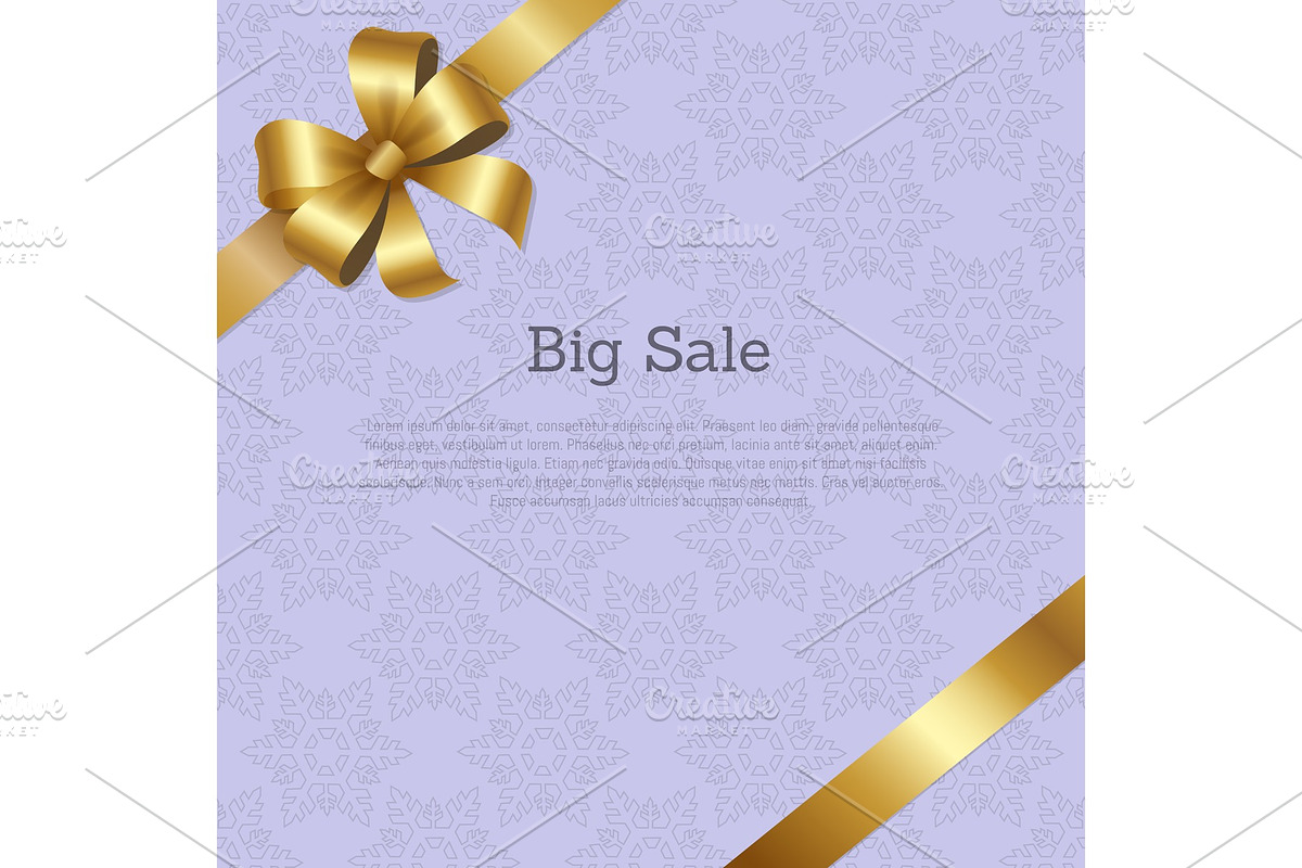 Big Sale Cover Design with Golden in Objects - product preview 8