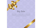 Big Sale Cover Design with Golden