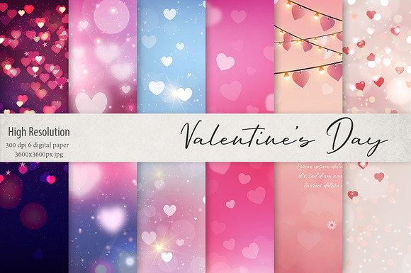 Valentine's Day Backgrounds in Textures - product preview 1