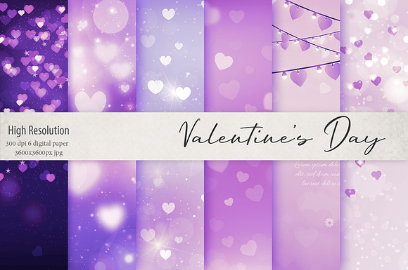 Valentine's Day Backgrounds in Textures - product preview 7