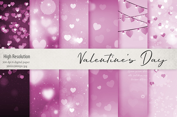 Valentine's Day Backgrounds in Textures - product preview 22