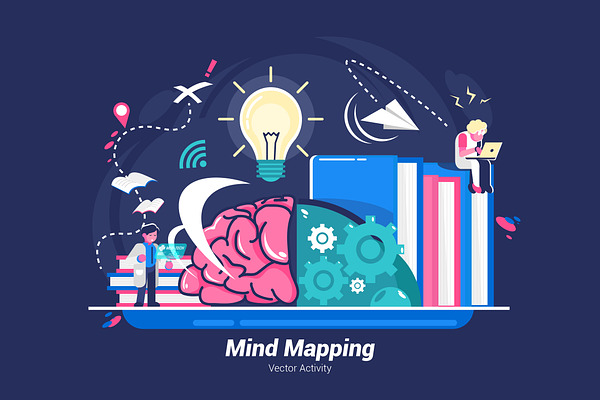 Mind Mapping - Vector Illustration