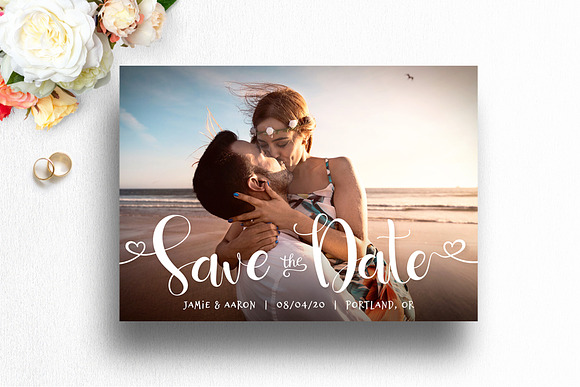 Save The Date Photo Card Template in Wedding Templates - product preview 4