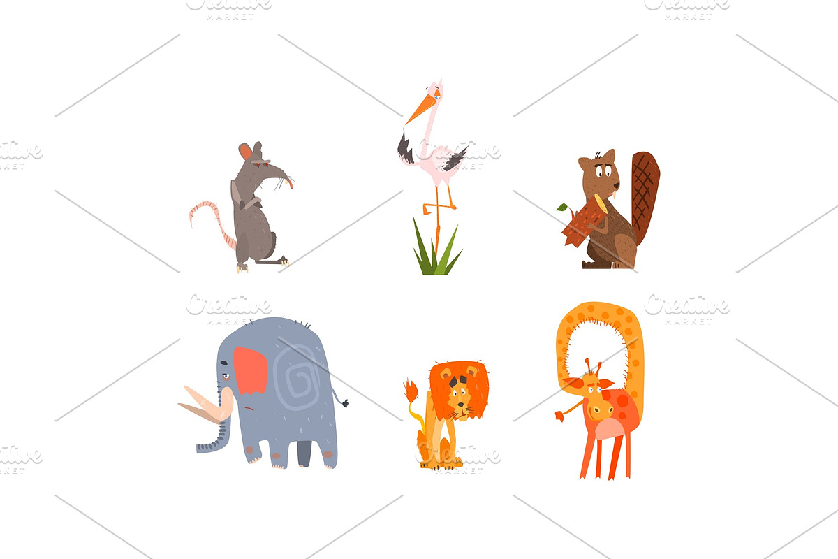 Collection of funny forest and in Illustrations - product preview 8
