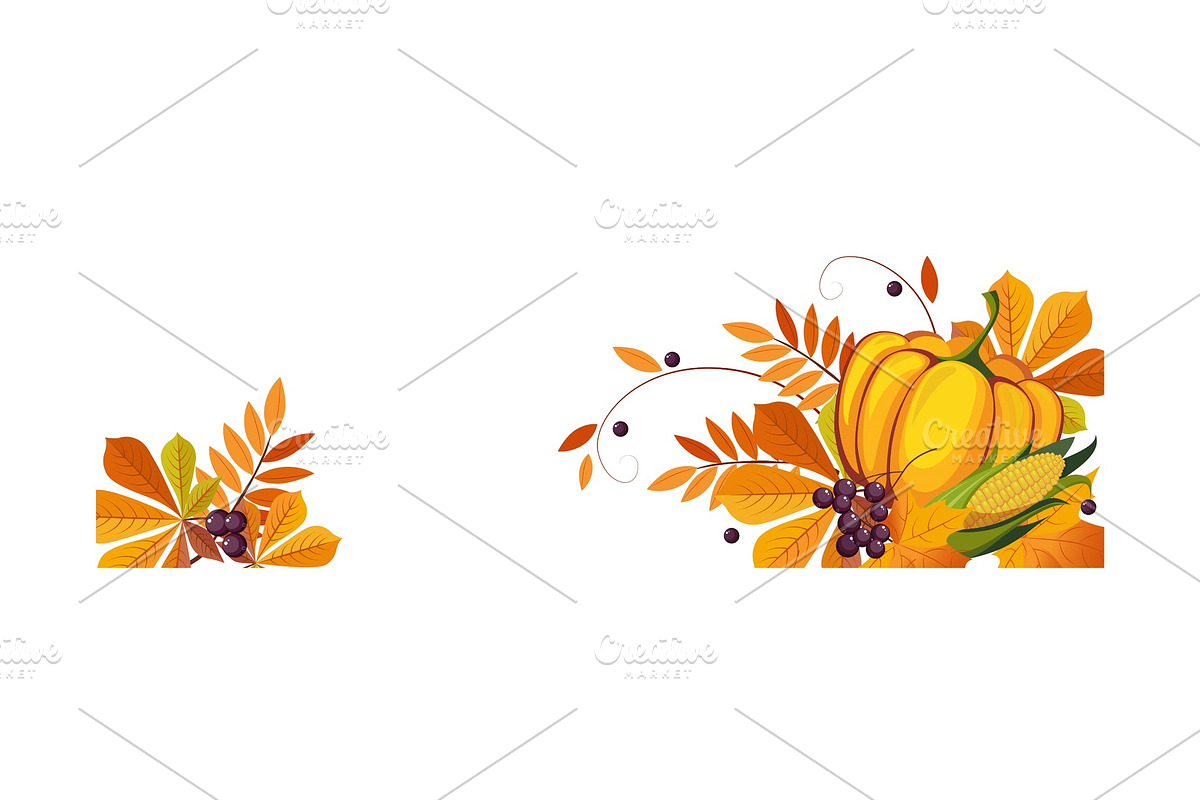 Thanksgiving banner with autumn in Textures - product preview 8