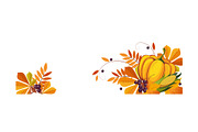 Thanksgiving banner with autumn