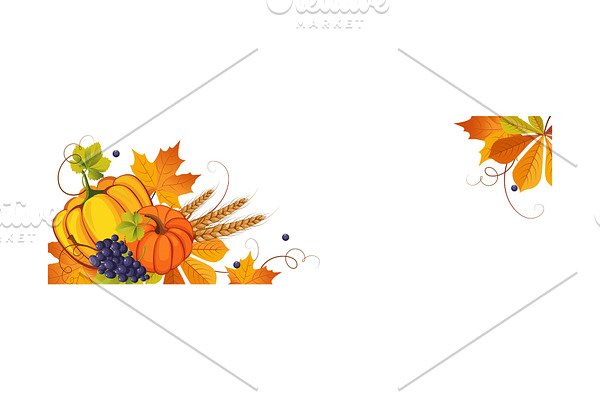 Thanksgiving banner with space for