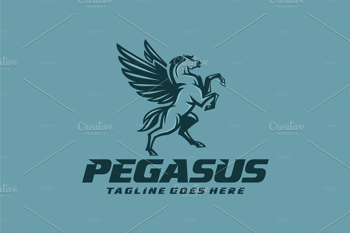 Majestic Pegasus in Logo Templates - product preview 8