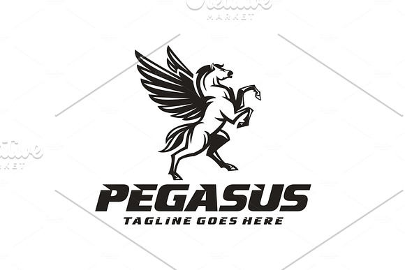 Majestic Pegasus in Logo Templates - product preview 2