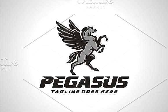Majestic Pegasus in Logo Templates - product preview 3