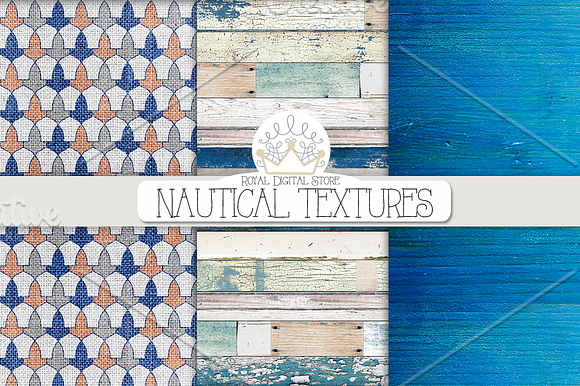 NAUTICAL TEXTURES digital paper in Textures - product preview 1