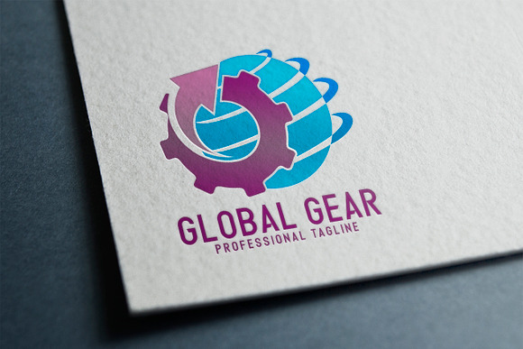 Global Gear Logo in Logo Templates - product preview 3
