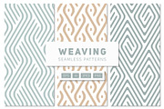 Weaved Seamless Patterns Set