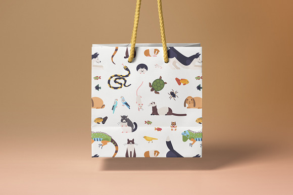 Pets set and seamless in Illustrations - product preview 2