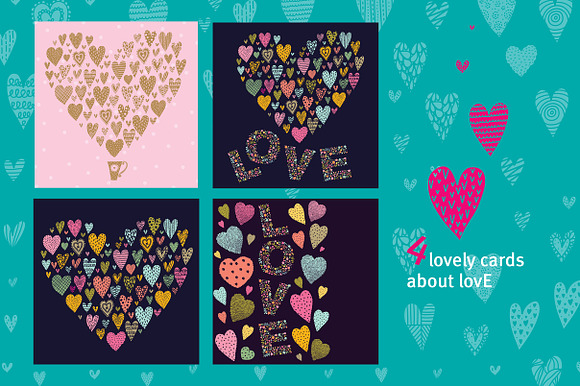 Love and hearts. in Patterns - product preview 3